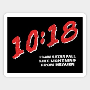 Luke 10:18 - I saw Satan fall like lightning from heaven Magnet